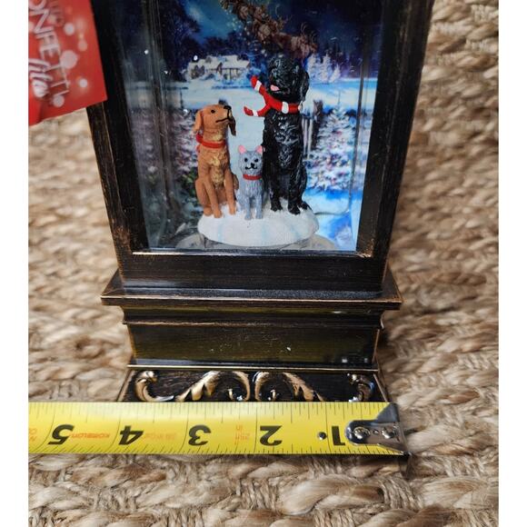 Battery Operated Light Up Swirl Christmas Puppy Dogs Water Lantern 8.5" New! - Picture 9 of 9